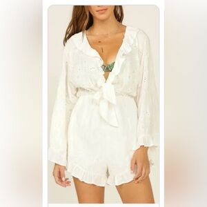Surf Gypsy White Paisley Romper